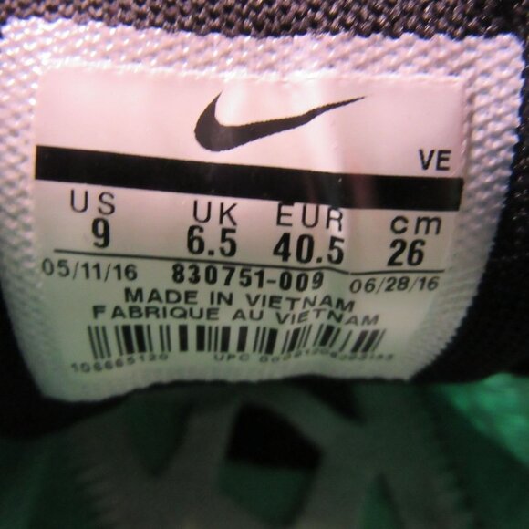 Nike Sneakers FLEX 2016 RUN Black Lace Up Lightweight Running Shoes Gym Womens 9 - Picture 8 of 9